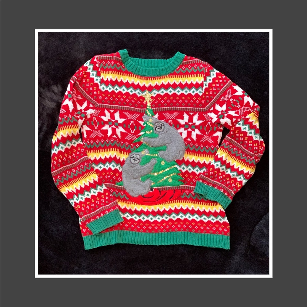 Blizzard Bay sloth Xmas seater